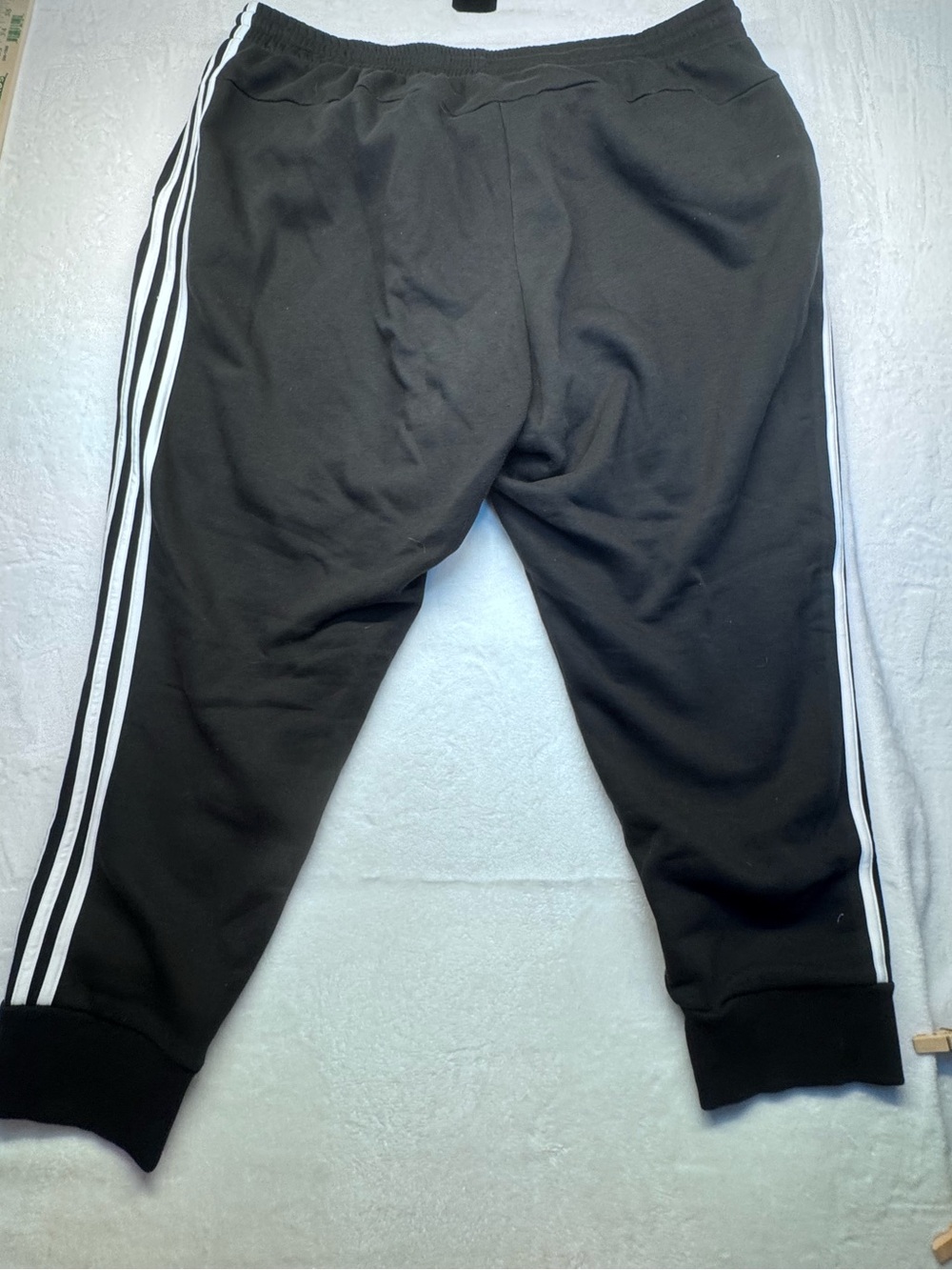 Adidas Black 3-Stripes Fleece Jogger Sweatpants Men’s 4XL - Picture 11 of 12